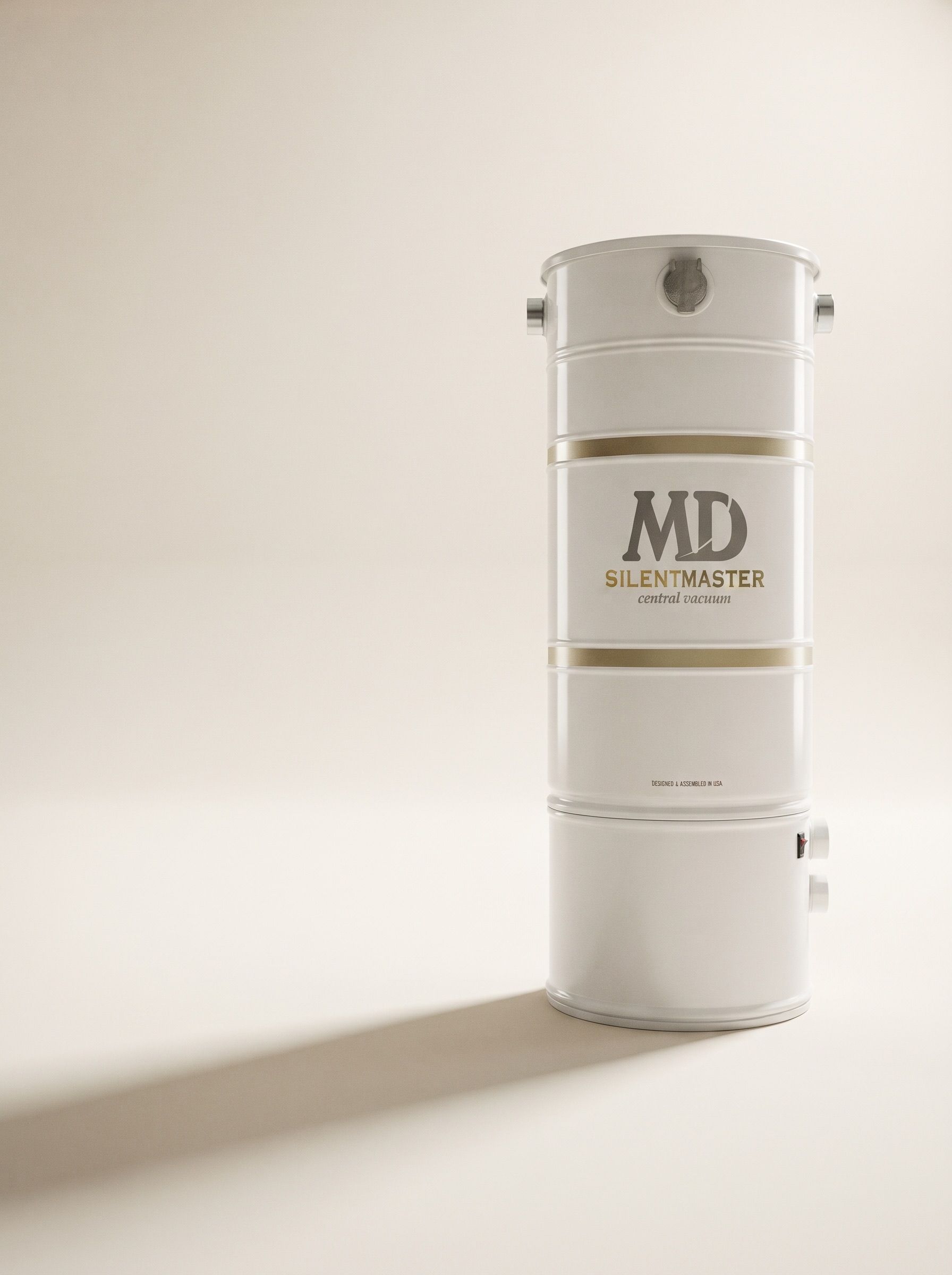 MD central vacuum power unit on a seamless studio backdrop
